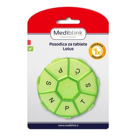 mediblink-lotus-zelena-m014-tedenska-posodica-za-tablete-1x-dan-1-kos